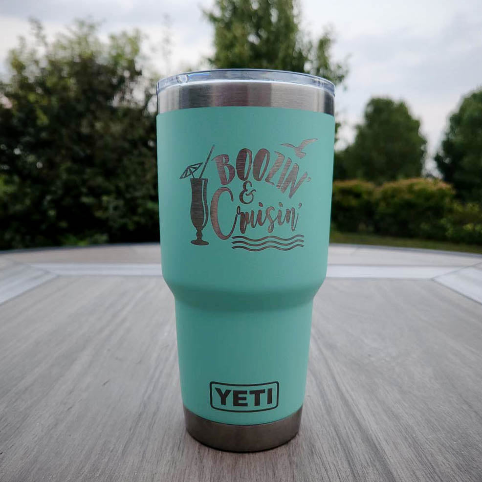 Boozin' and Cruisin' Engraved YETI Tumbler