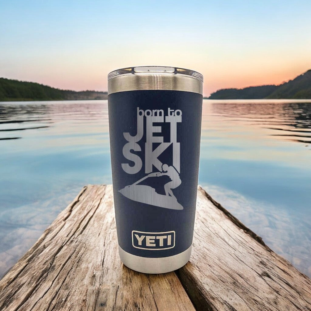 Born to Jet Ski Engraved YETI Tumbler