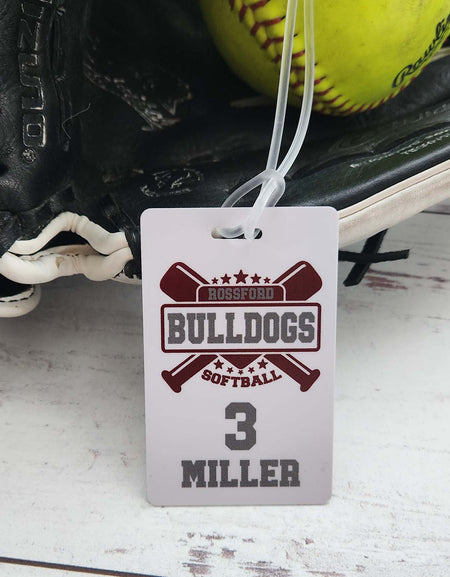 Personalized Softball Bag Tag