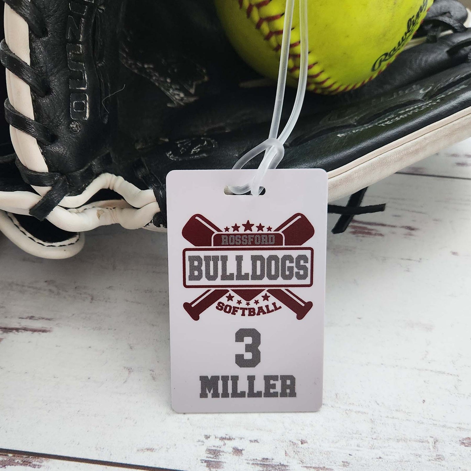 Personalized Softball Bag Tag