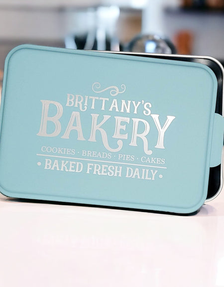 Bakery Personalized Engraved Cake Pan Teal - Sunny Box
