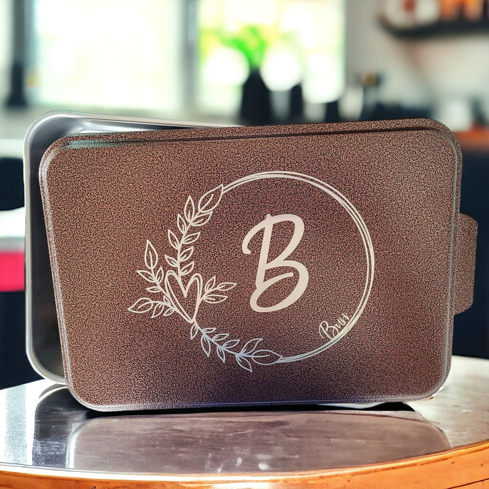 Personalized Engraved Cake Pan Copper - Sunny Box