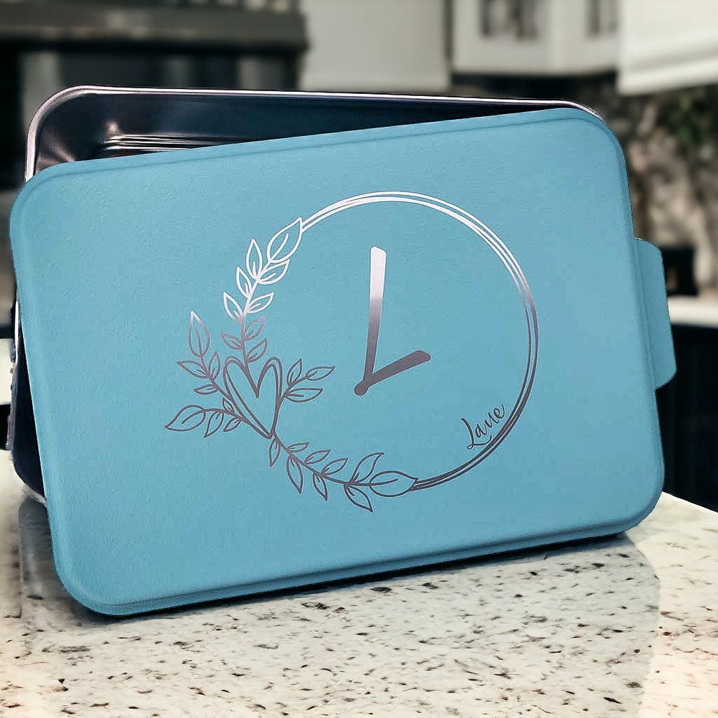 Personalized Engraved Cake Pan Teal - Sunny Box