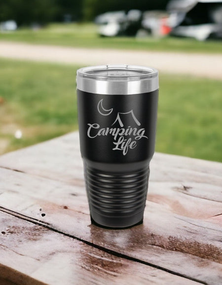 Camping Life Engraved Polar Camel 20oz Black Sunny Box