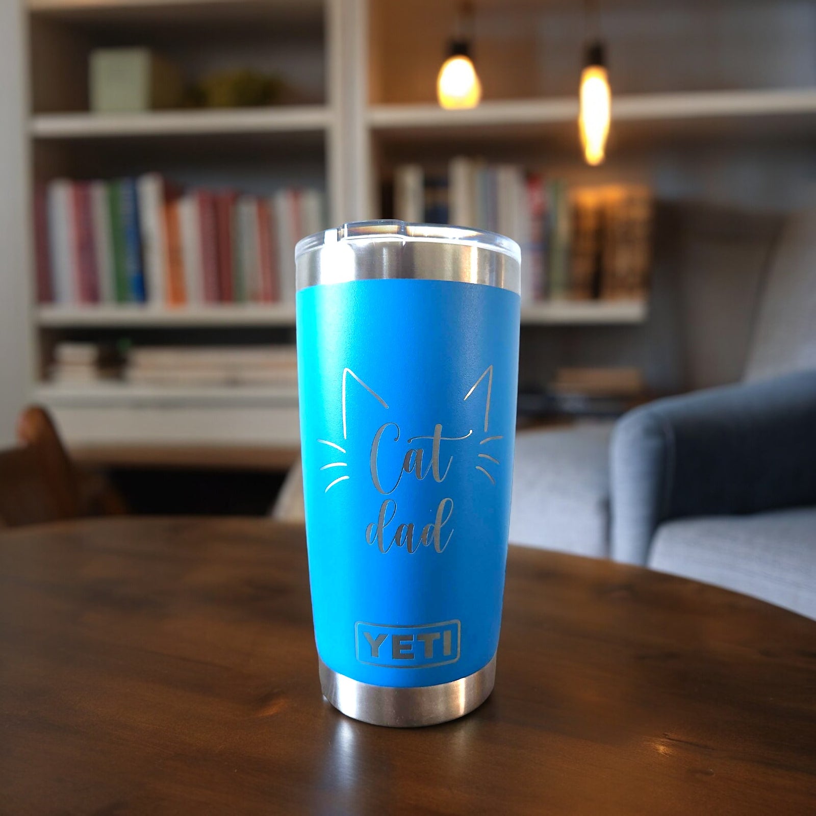 Cat Dad Engraved YETI Tumbler