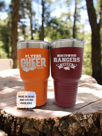 Cheerleading School Mascot - Engraved Polar Camel Tumbler or Water Bottle