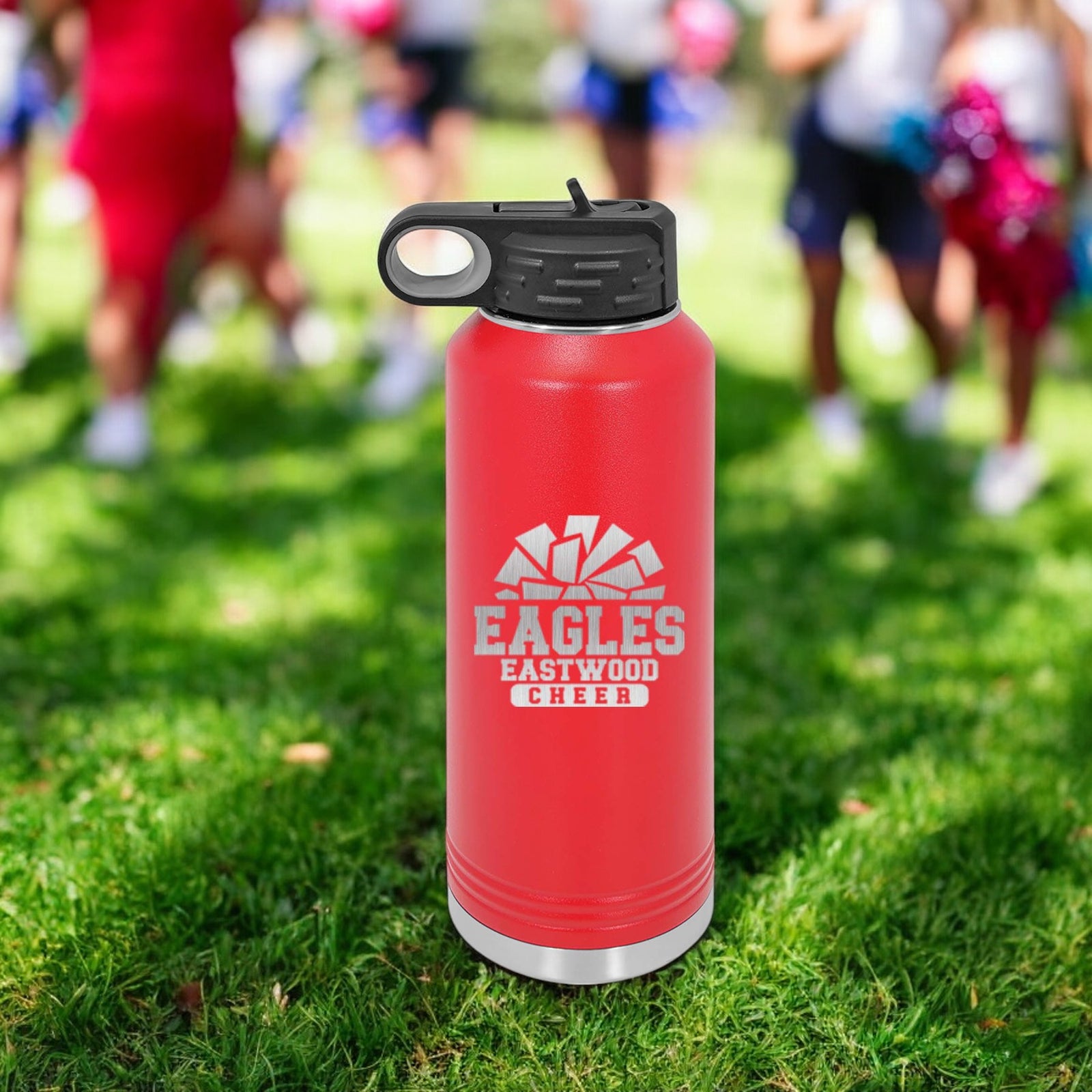 Cheerleading School Mascot - Engraved Polar Camel Tumbler or Water Bottle