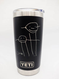 Child's Handwriting or Drawing Laser Engraved YETI Tumbler