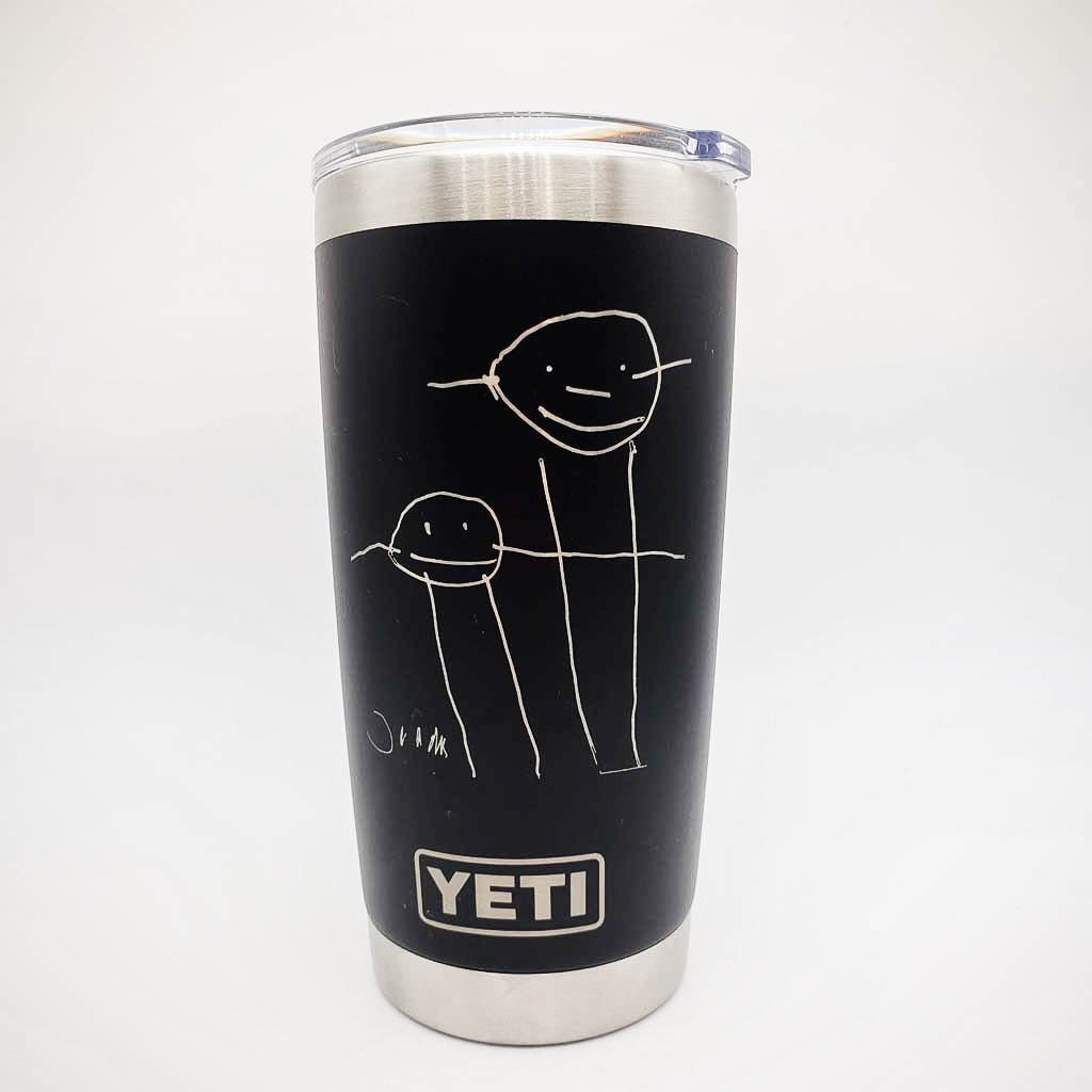 Child's Handwriting or Drawing Laser Engraved YETI Tumbler