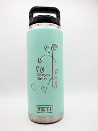 Child's Handwriting or Drawing Laser Engraved YETI Tumbler