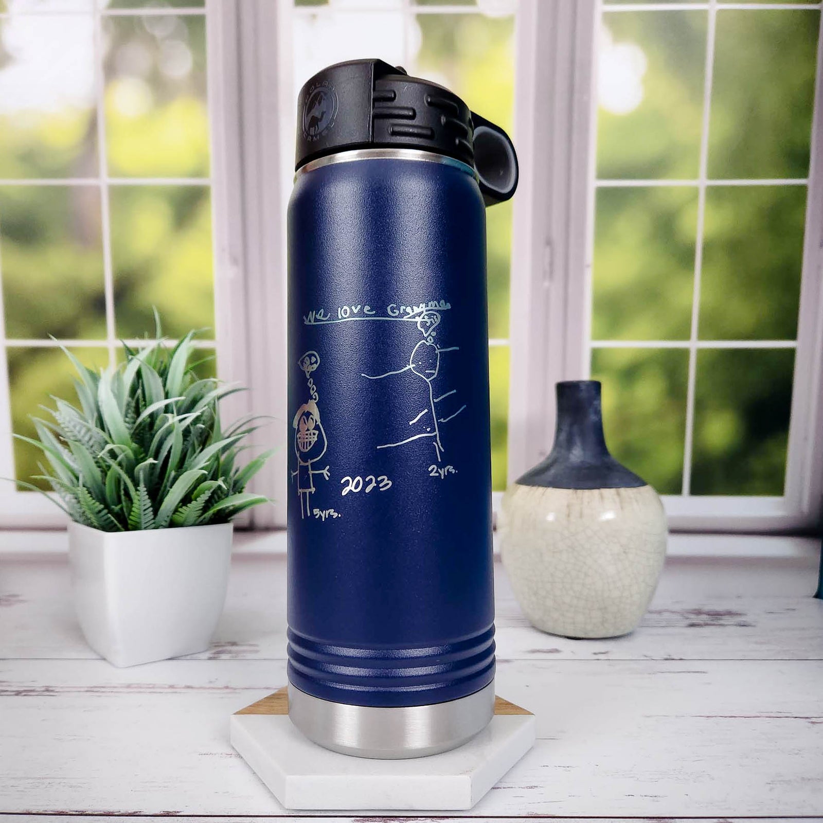 Child's Handwriting / Drawing Engraved Polar Camel Tumbler