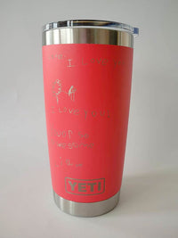 Child's Handwriting or Drawing Laser Engraved YETI Tumbler