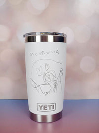 Child's Handwriting or Drawing Laser Engraved YETI Tumbler