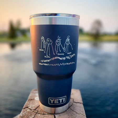 Child's Handwriting or Drawing Laser Engraved YETI Tumbler
