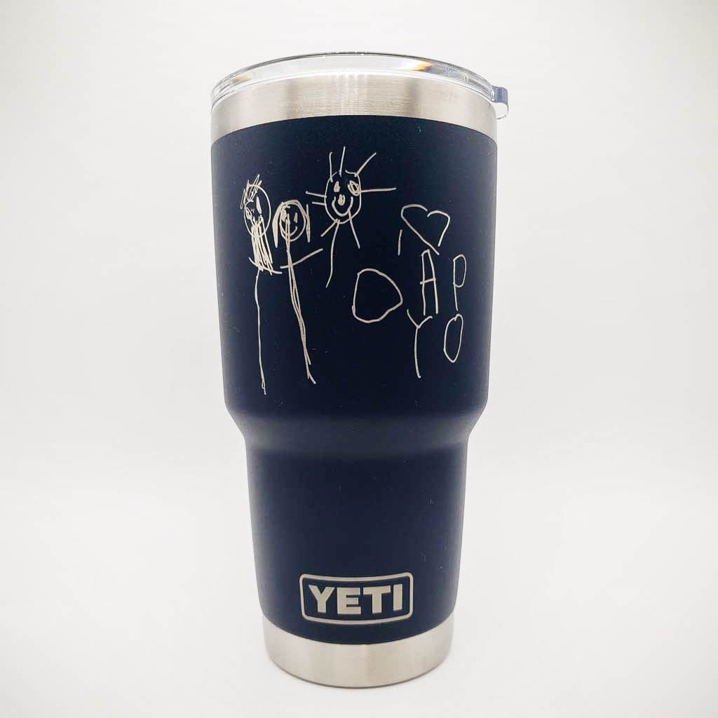 Child's Handwriting or Drawing Laser Engraved YETI Tumbler