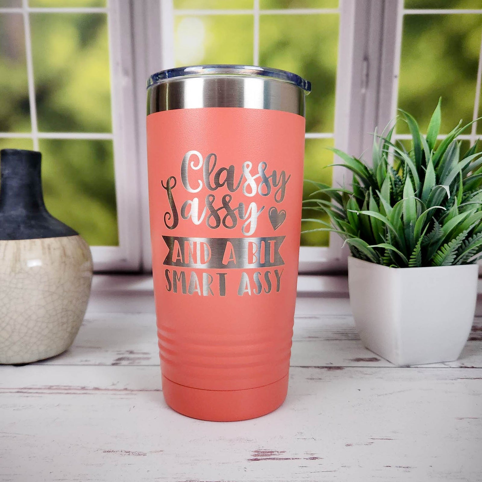 Classy Sassy and a Bit Smart Assy Engraved Polar Camel Tumbler Coral Sunny Box