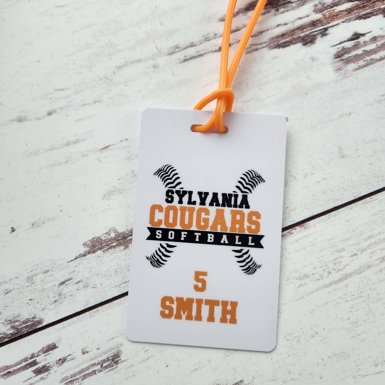 Personalized Softball Bag Tag
