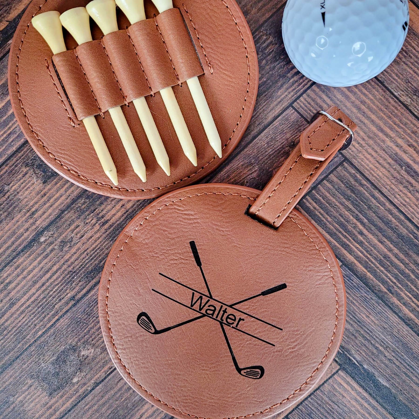 Personalized Golf Bag Tag Tee Holder by Sunny Box