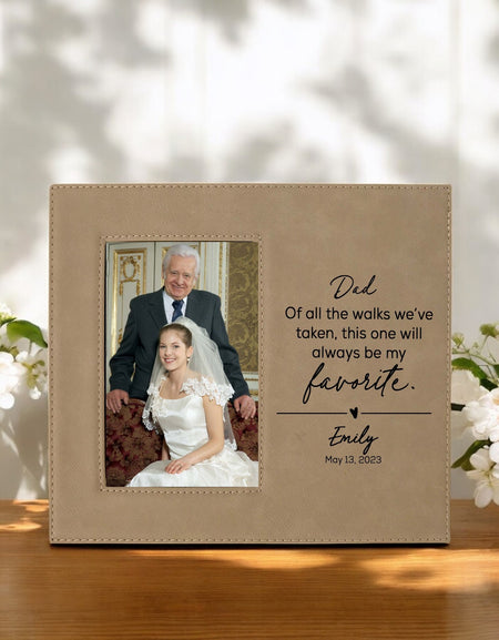 Father of the Bride Leatherette Wide Picture Frame