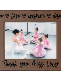 Dance Teacher Personalized Engraved Dark Brown Frame by Sunny Box