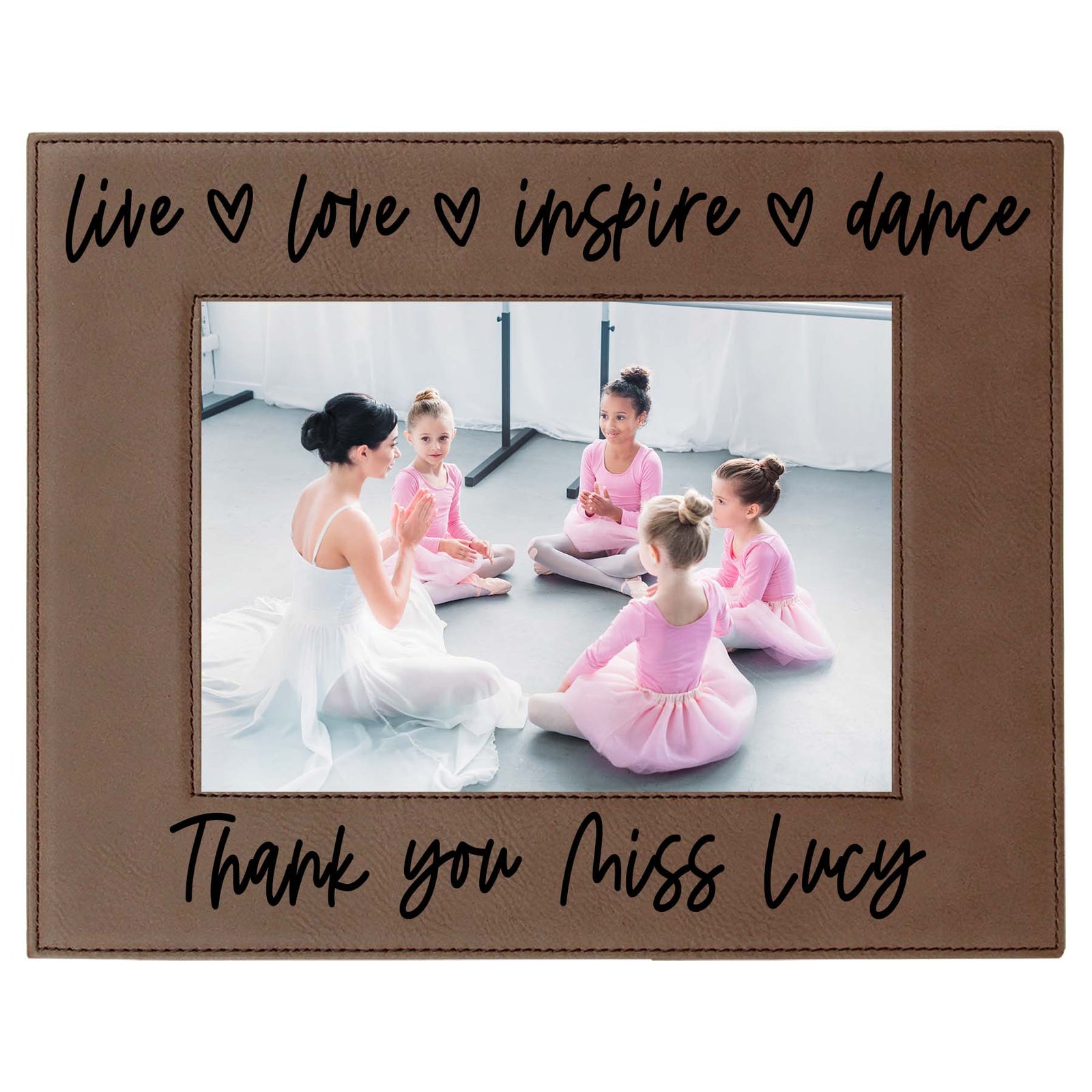 Dance Teacher Personalized Engraved Dark Brown Frame by Sunny Box