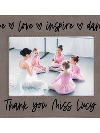 Dance Teacher Personalized Engraved Dark Gray Frame by Sunny Box