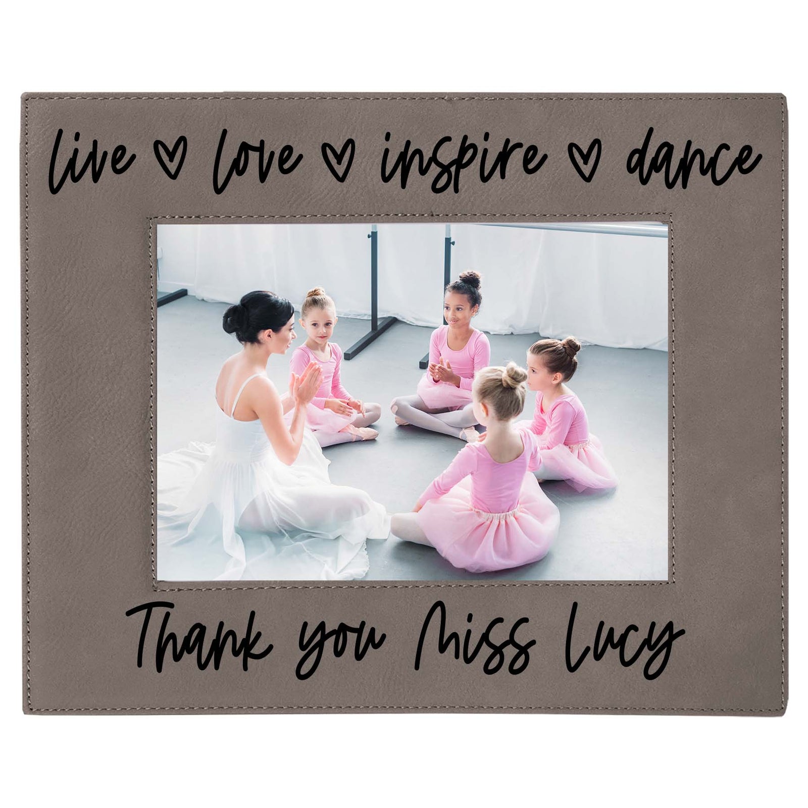 Dance Teacher Personalized Engraved Dark Gray Frame by Sunny Box