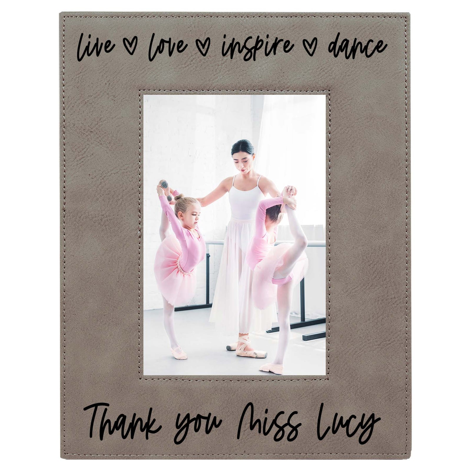 Dance Teacher Personalized Engraved Dark Gray Frame by Sunny Box