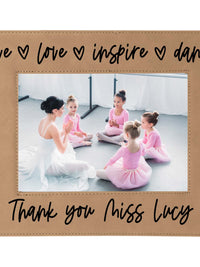 Dance Teacher Personalized Engraved Dark Light Brown Frame by Sunny Box