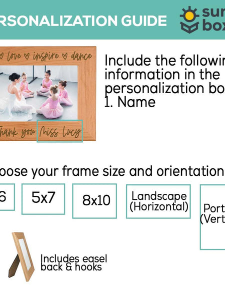 Dance Teacher Wood Picture Frame