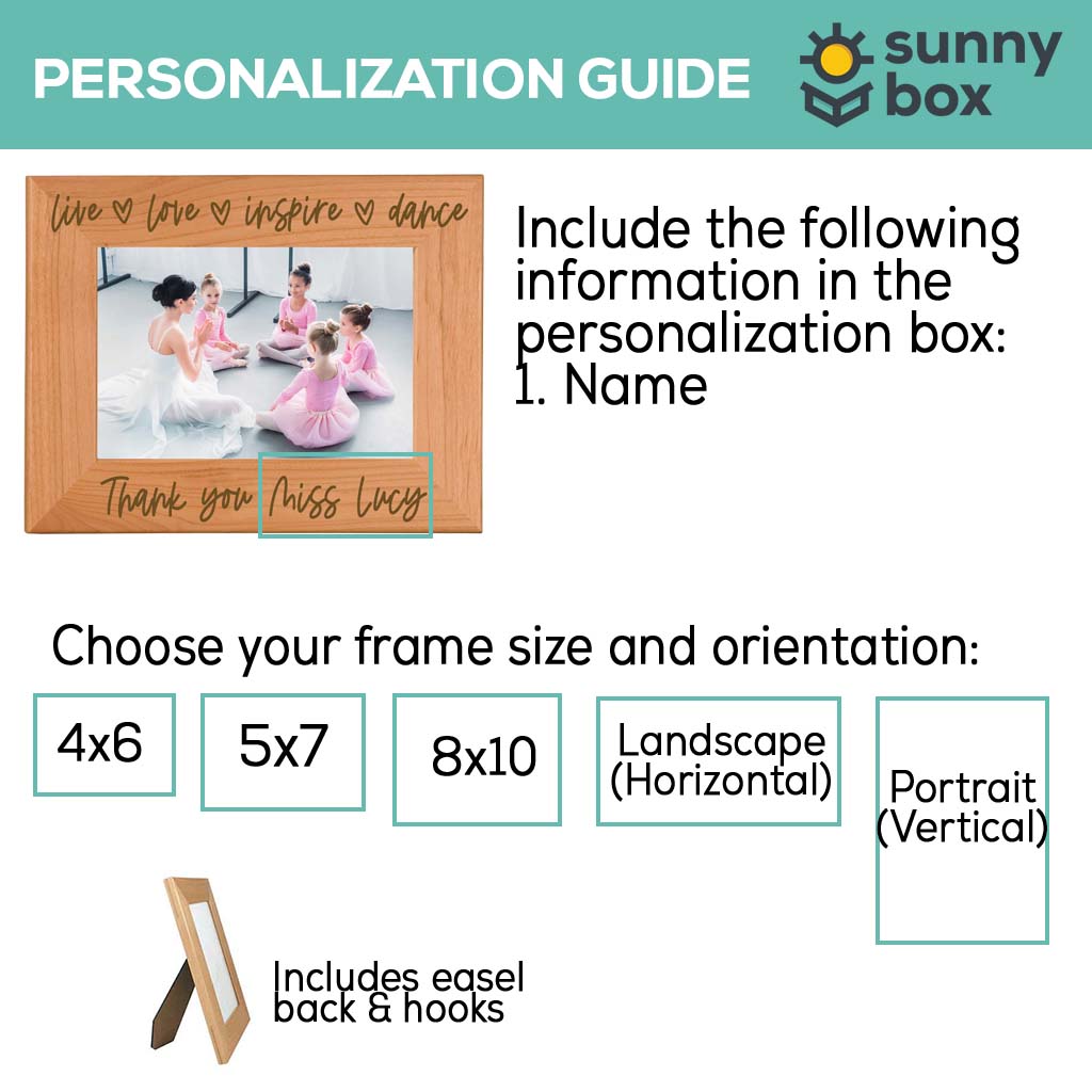 Dance Teacher Wood Picture Frame