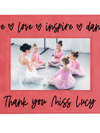 Dance Teacher Personalized Engraved Dark Pink Frame by Sunny Box