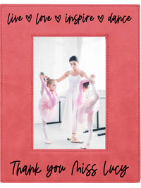 Dance Teacher Personalized Engraved Dark Pink Frame by Sunny Box