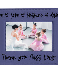 Dance Teacher Personalized Engraved Dark Purple Frame by Sunny Box