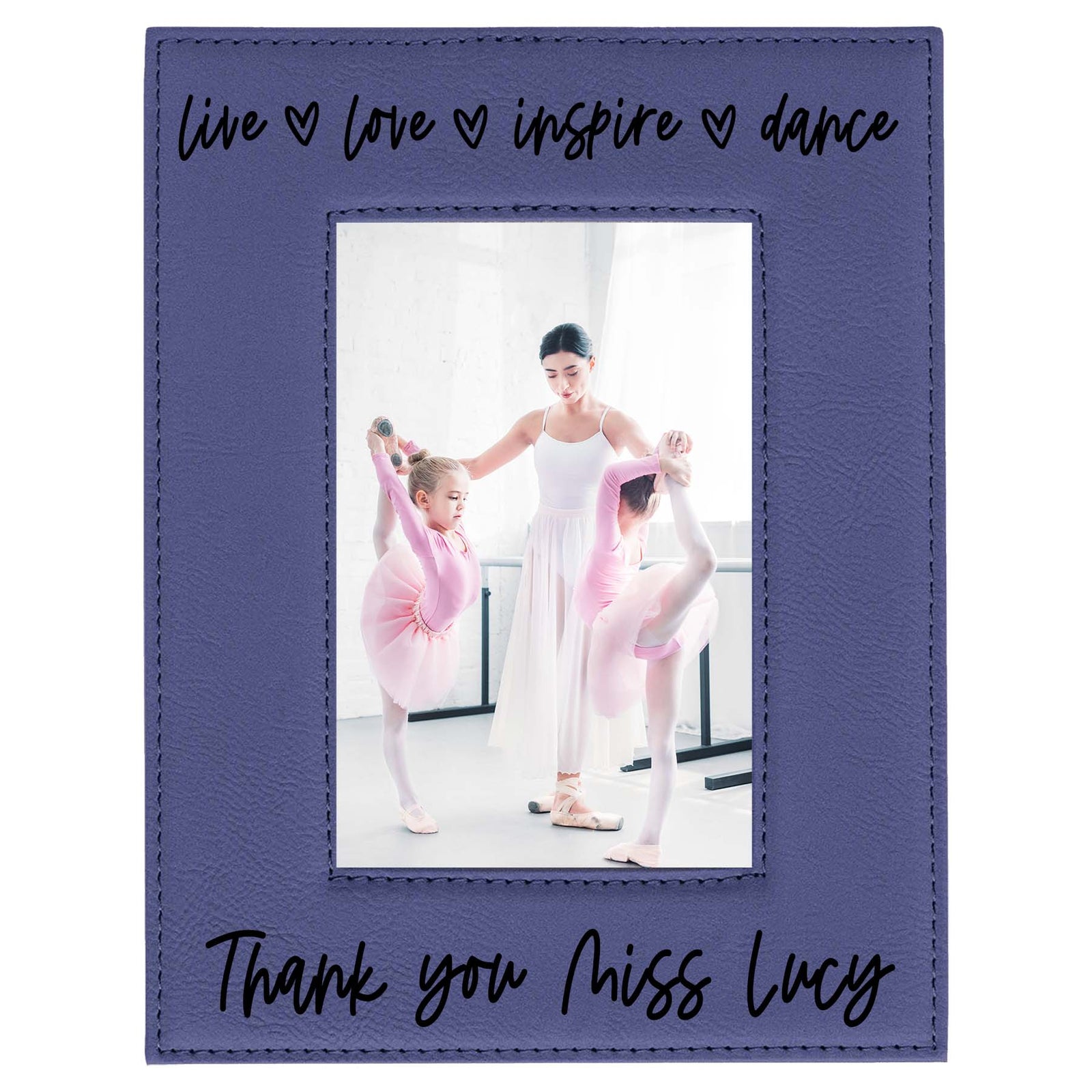 Dance Teacher Personalized Engraved Dark Purple Frame by Sunny Box