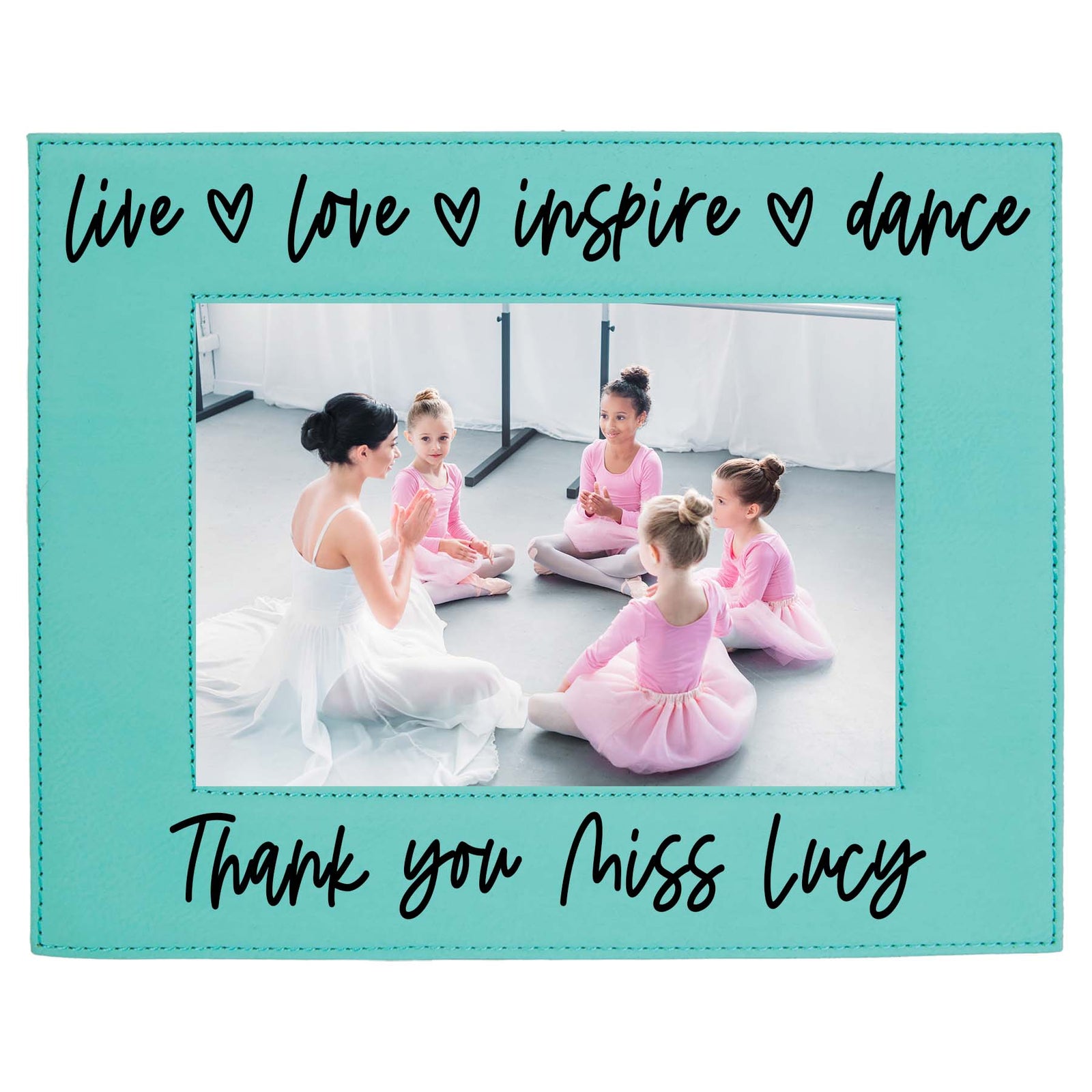 Dance Teacher Personalized Engraved Teal Frame by Sunny Box