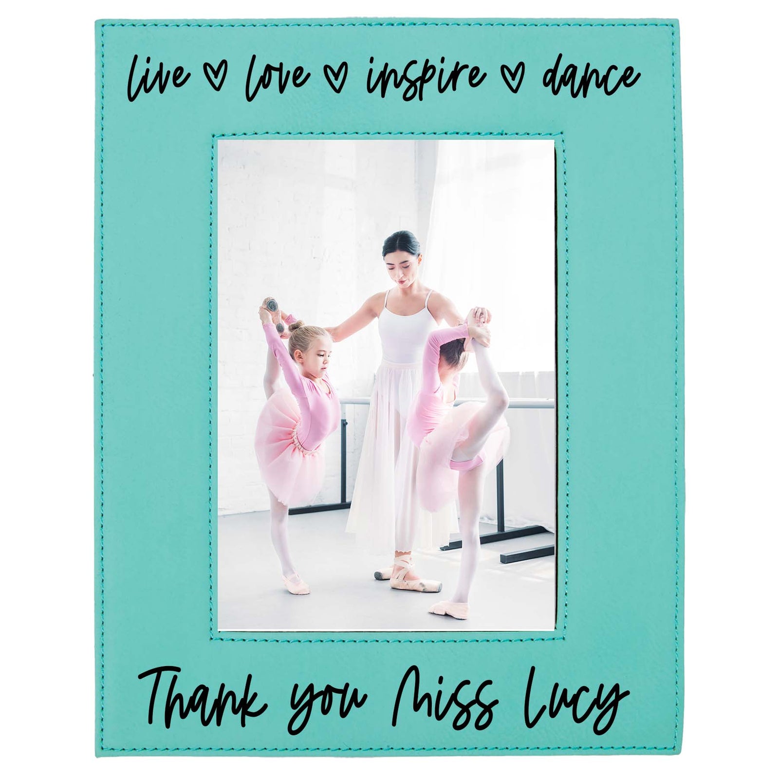 Dance Teacher Personalized Engraved Teal Frame by Sunny Box