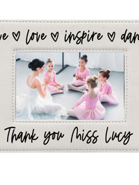 Dance Teacher Personalized Engraved White Frame by Sunny Box