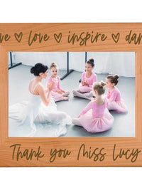 Dance Teacher Personalized Engraved Wood Picture Frame by Sunny Box