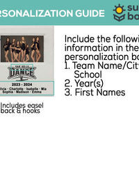 Dance Team Leatherette Wide Picture Frame