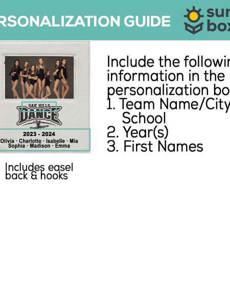 Dance Team Leatherette Wide Picture Frame