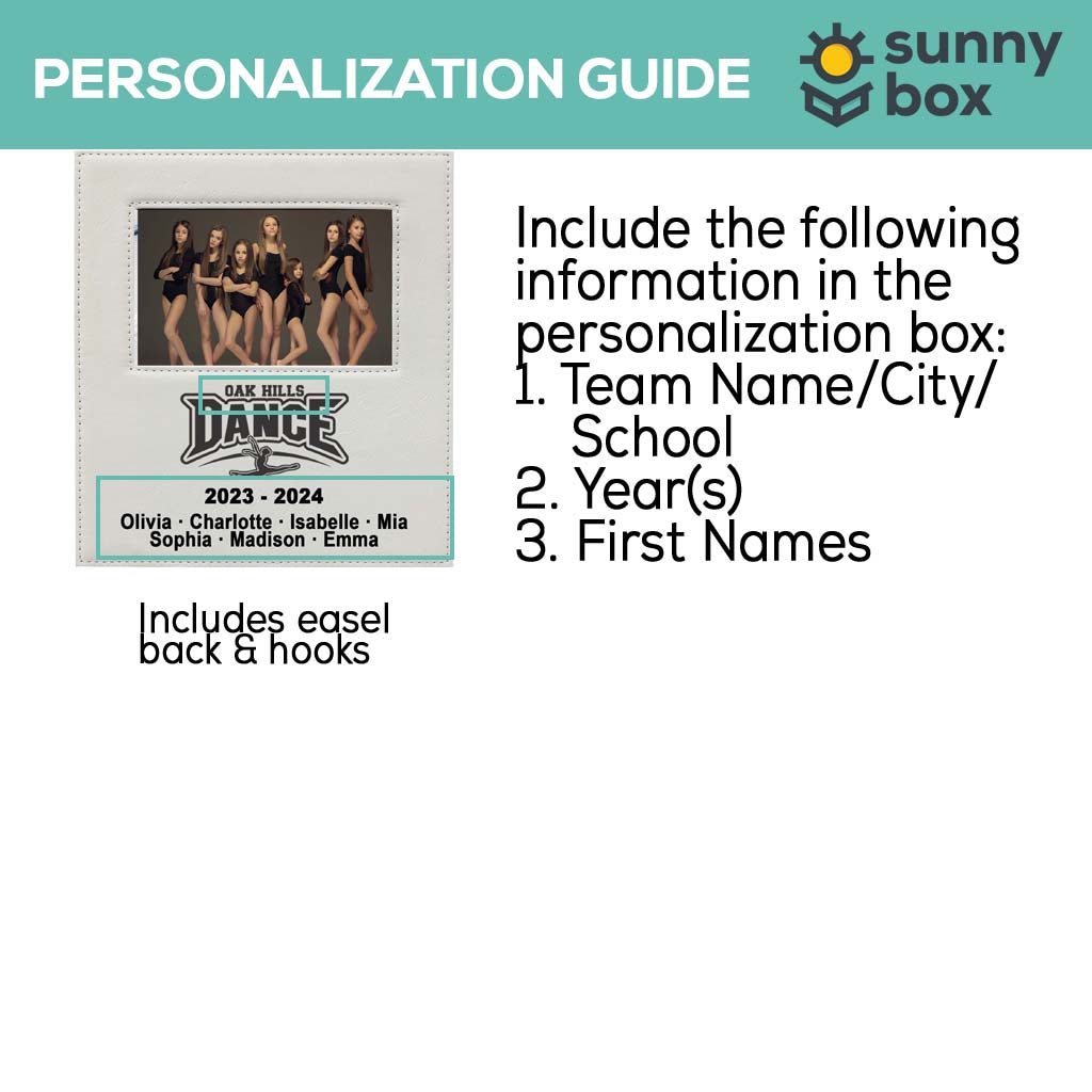 Dance Team Leatherette Wide Picture Frame