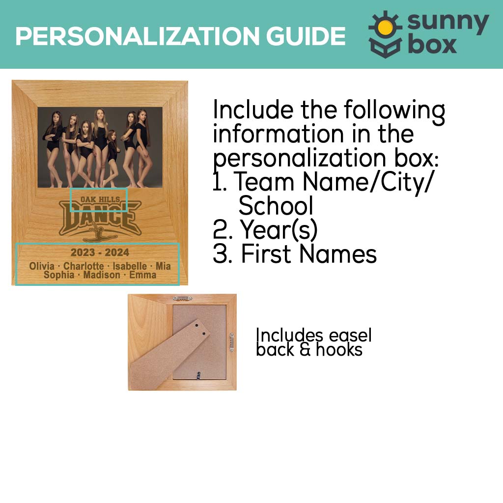 Dance Team Wood Wide Picture Frame