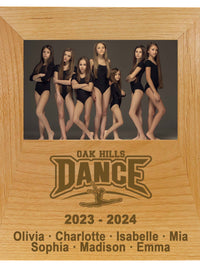 Dance Team Personalized Engraved Alder Wood Picture Frame by Sunny Box