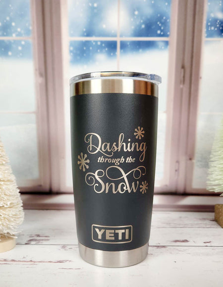 Dashing Through the Snow - Christmas Engraved YETI Tumbler