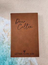Letters To My Son Personalized Journal Rawhide