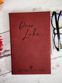 Letters To My Son Personalized Journal Rose
