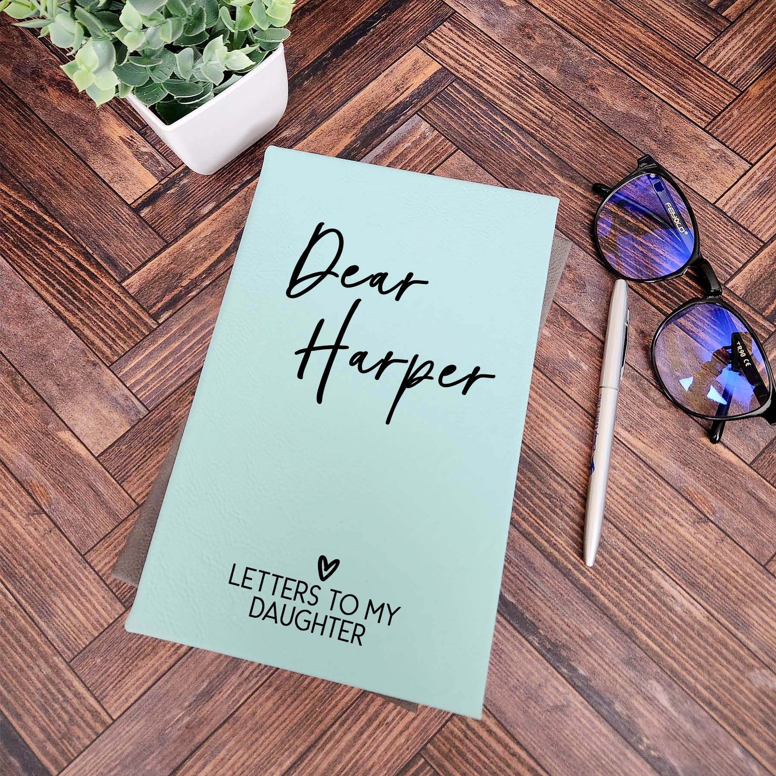 Letters To My Daughter Engraved Leatherette Journal
