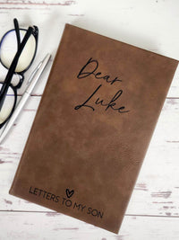 Letters To My Son Personalized Journal Dark Brown