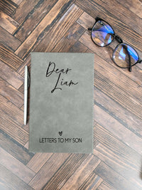 Letters To My Son Personalized Journal Gray